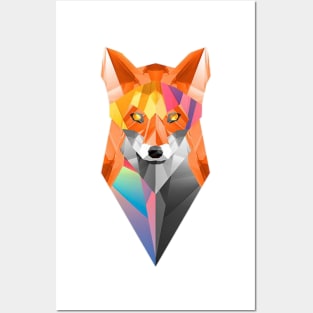 Geometric Fox Posters and Art